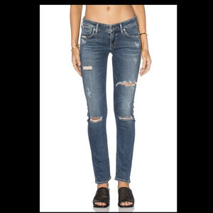 Agolde LA Chloe Low Rise Slim in Kansas City Jeans Ankle Distressed Chic sz.26